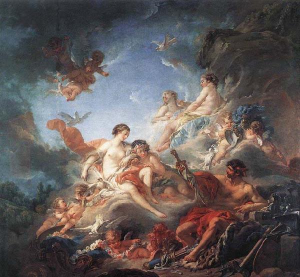 unknow artist Vulcan Presenting Venus with Arms for Aeneas oil painting image